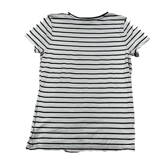 Lauren Ralph Lauren Womens Medium Top Shirt Nautical Stripe Beach Cotton Modal - Picture 7 of 7